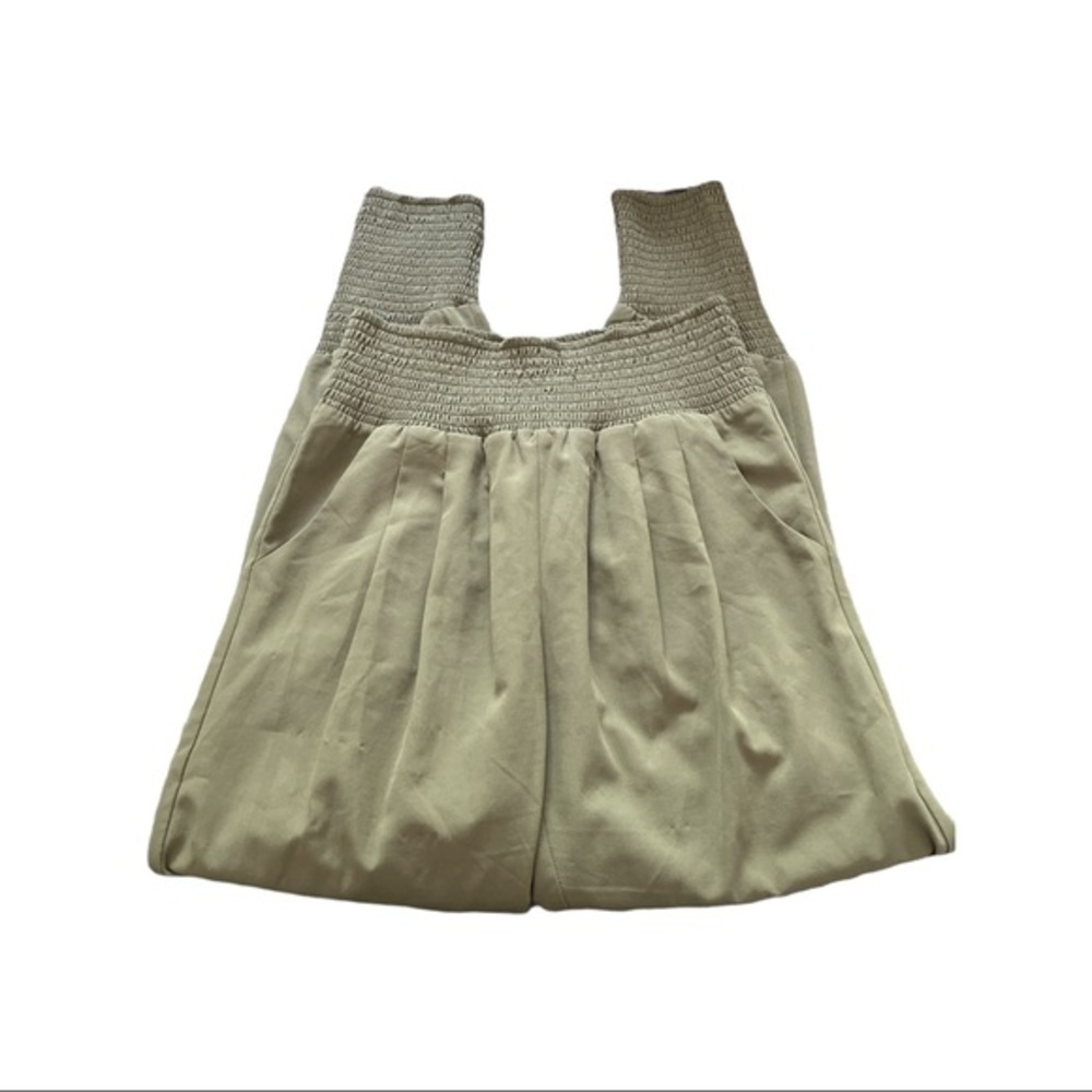 Women's Bebe Army Green Olive Green Pull-Up Casual Pants Size X-Small EUC #7507